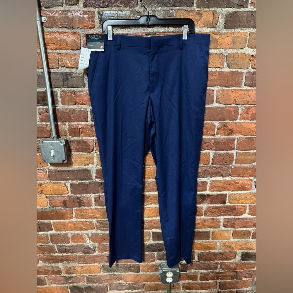 JF J.Ferrar Navy Men's Dress Pants Size 36x32 NWT